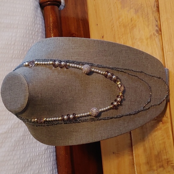 💚Triple Strand Statement Necklace - Picture 1 of 6